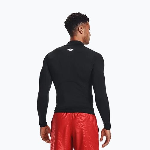 Under Armour uomo manica lunga HG Armour Comp Mock nero/bianco per allenamento