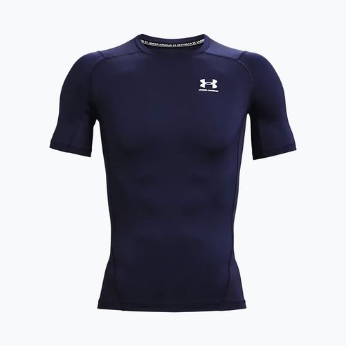 Maglietta da allenamento Under Armour HG Armour Comp midnight navy/bianco da uomo