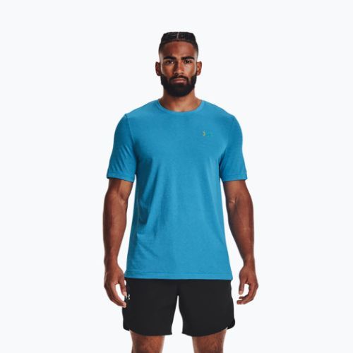Under Armour maglia da allenamento da uomo UA Rush Seamless Geosport capri/nero