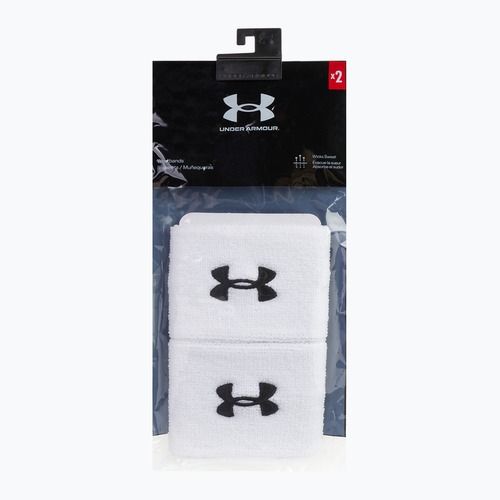 Polsini Under Armour Performance da uomo 2 pezzi bianco/nero
