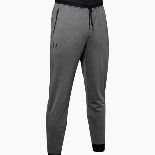Pantaloni da allenamento Under Armour Sportstyle Tricot Jogger carbon heather/nero da uomo