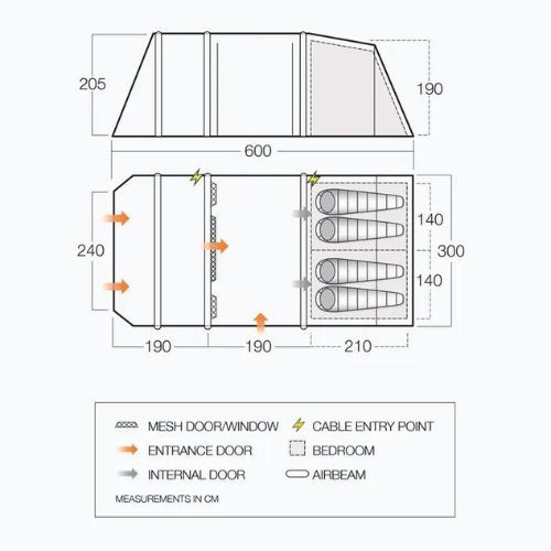 Tenda da campeggio per 4 persone Vango Stargrove II Air 450