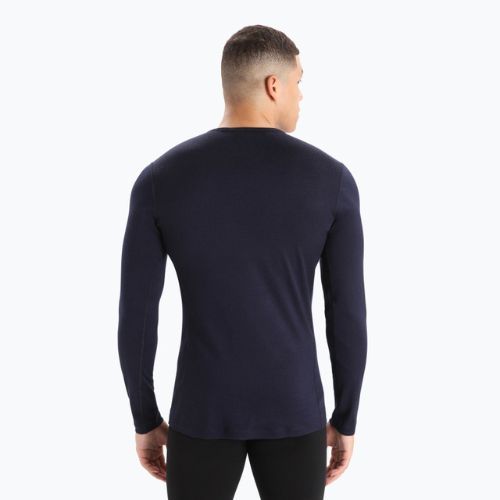 Uomo Icebreaker 200 Oasis Crewe mezzanotte navy termico a maniche lunghe