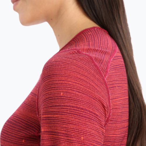Maglia termica da donna icebreaker 200 Oasis Crewe cherry/flash/aop