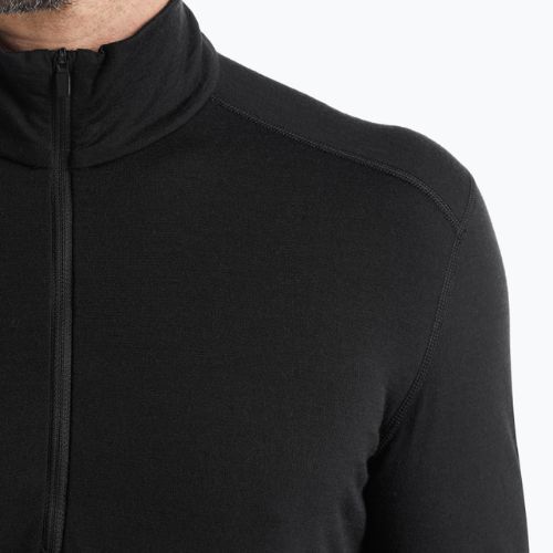 Uomo Icebreaker 200 Oasis Half Zip manica lunga termica nera