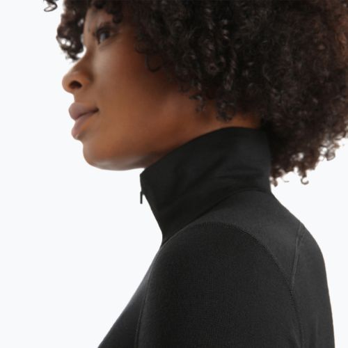 Icebreaker donna manica lunga termica 200 Oasis Half Zip nero