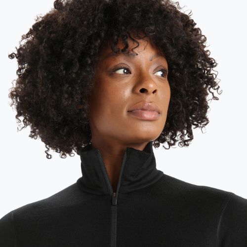 Icebreaker donna manica lunga termica 200 Oasis Half Zip nero
