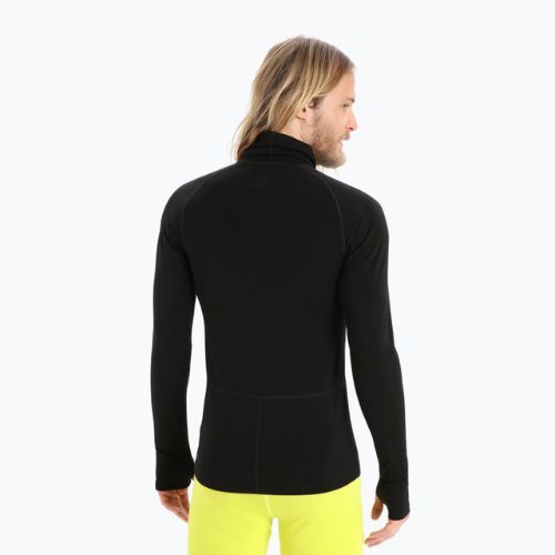 Icebreaker Merino Roll Neck Thermal Longsleeve uomo nero