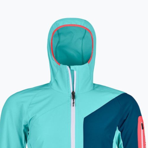Giacca softshell donna ORTOVOX Berrino con cappuccio cascata di ghiaccio