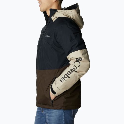 Giacca invernale Columbia Point Park Insulated da uomo nero/cordovan/fossile antico