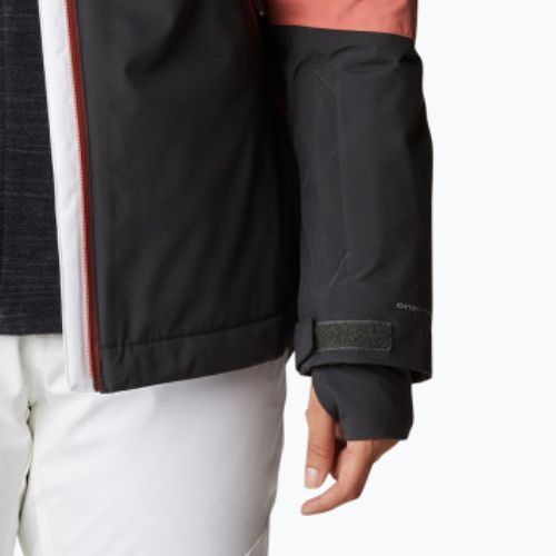 Giacca da sci Columbia Snow Slab Blackdot donna bianco/scuro/corallo scuro