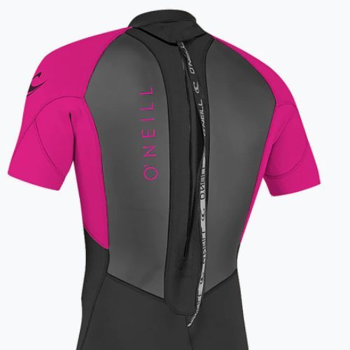 O'Neill Reactor-2 2mm Back Zip S/S Spring nero/berry schiuma da nuoto per bambini
