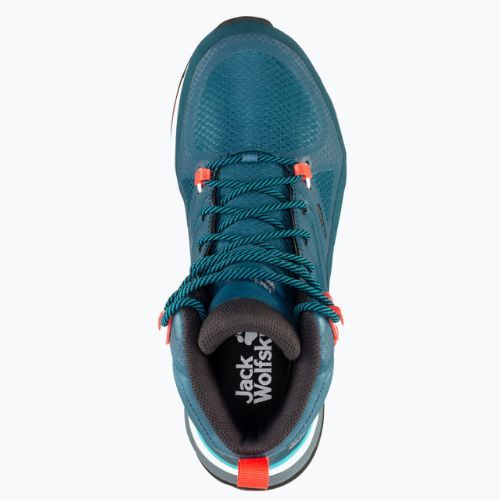 Stivali da trekking da donna Jack Wolfskin Force Striker Texapore Mid blu/corallo