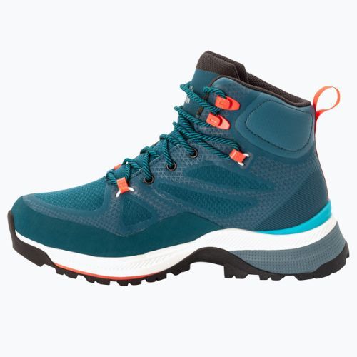 Stivali da trekking da donna Jack Wolfskin Force Striker Texapore Mid blu/corallo