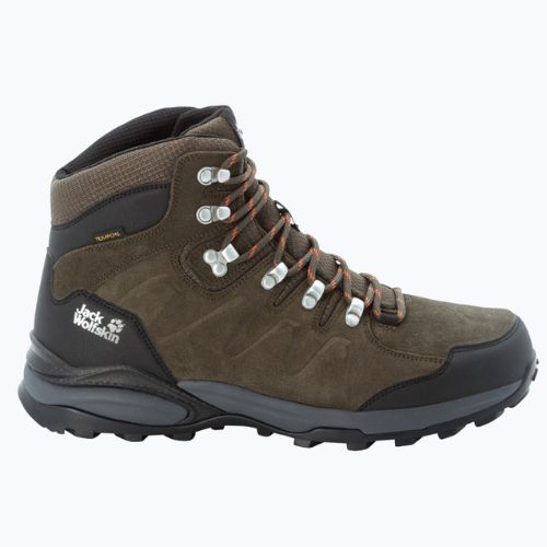 Jack Wolfskin Refugio Texapore Mid, scarponi da trekking da uomo, cachi/phantom