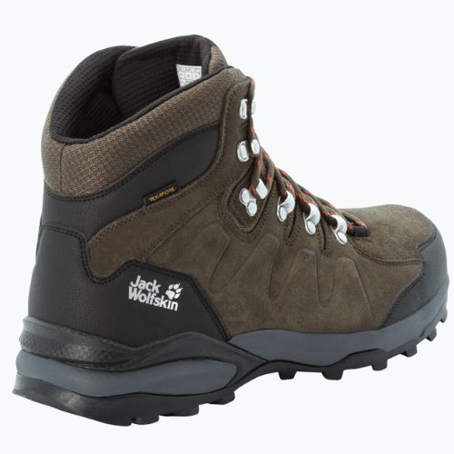 Jack Wolfskin Refugio Texapore Mid, scarponi da trekking da uomo, cachi/phantom