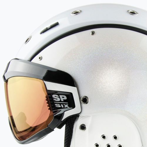 CASCO casco da sci SP-6 Visiera limitata bianco camaleonte