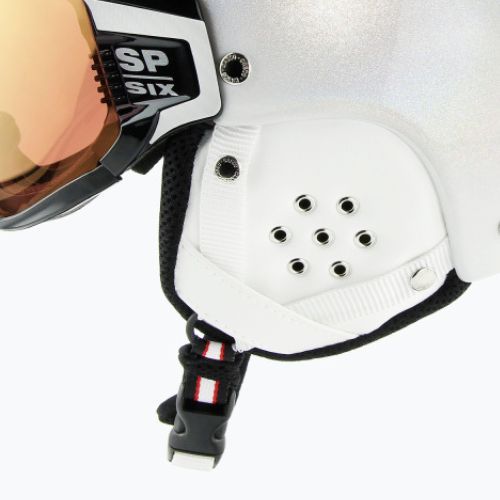 CASCO casco da sci SP-6 Visiera limitata bianco camaleonte