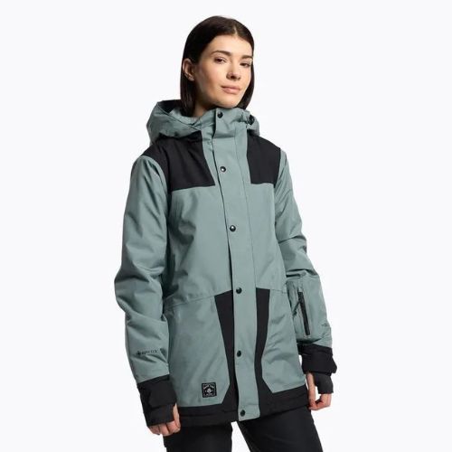 Giacca da snowboard donna Volcom Ell Ins Gore-Tex verde cenere