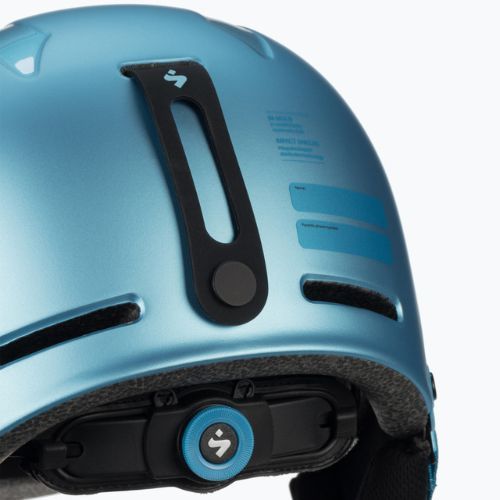 Casco da sci per bambini Sweet Protection Blaster II blu ghiacciaio metallizzato