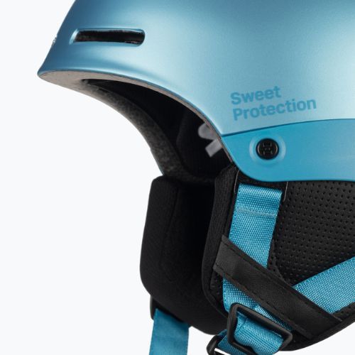 Casco da sci per bambini Sweet Protection Blaster II blu ghiacciaio metallizzato
