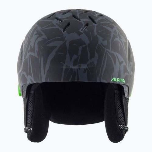 Casco da sci Alpina Pizi per bambini nero/verde camo opaco