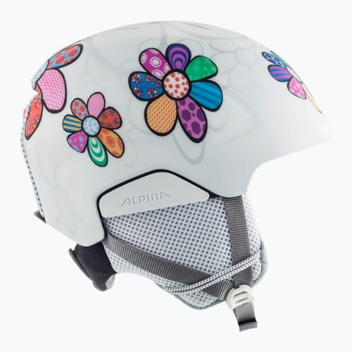 Casco da sci per bambini Alpina Pizi patchwork/fiore opaco