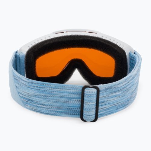 Occhiali da sci Alpina Piney per bambini bianco/blu opaco/arancio