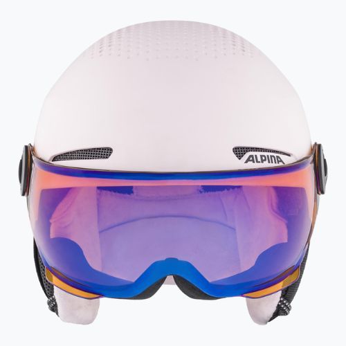 Casco da sci Alpina per bambini Zupo Visor Q-Lite rosa opaco