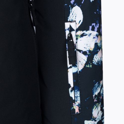 Giacca da snowboard per bambini ROXY Silverwinter true black flowers