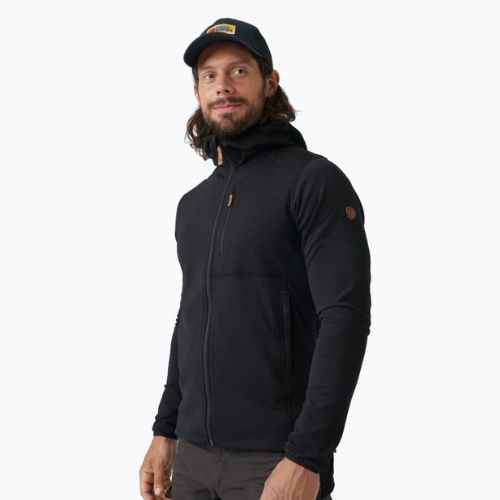 Giacca da trekking da uomo Fjällräven Keb Fleece Hoodie nero