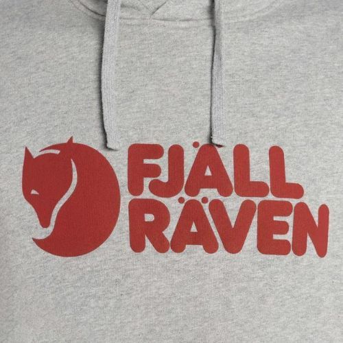 Felpa da trekking da uomo Fjällräven Logo Hoodie grigio/melange
