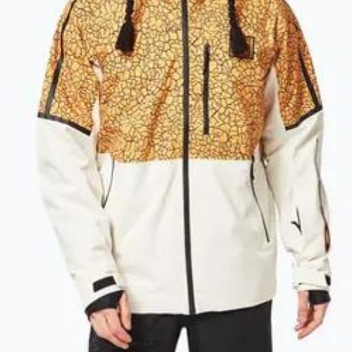 Giacca da snowboard Oakley TC Gunn 2.0 RC Shell giallo crackle pt/bianco da uomo