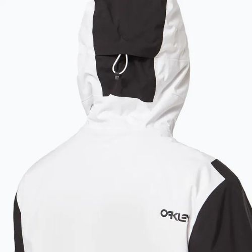 Giacca da snowboard isolata Oakley TNP TBT Uomo Anorak bianco/nero