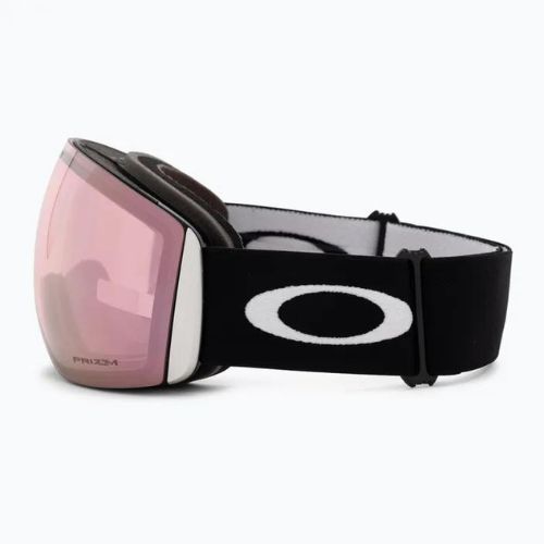Oakley Flight Deck L nero opaco/prizm snow hi pink iridium occhiali da sci