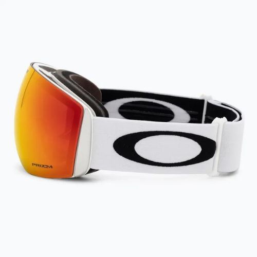 Oakley Flight Deck L bianco opaco/prizm snow torch iridium occhiali da sci