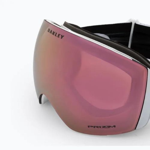Occhiali da sci Oakley Flight Deck L bianco opaco/primo oro rosa iridium