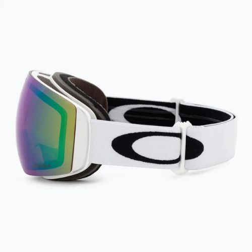 Oakley Flight Deck M bianco opaco/prizm snow jade iridium occhiali da sci