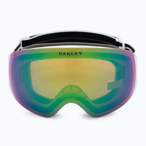 Oakley Flight Deck M bianco opaco/prizm snow jade iridium occhiali da sci