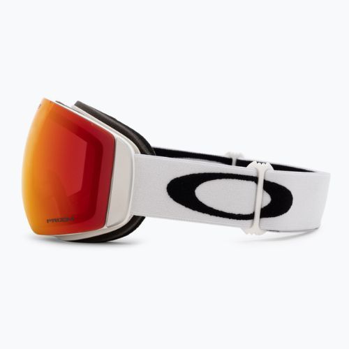 Oakley Flight Deck M bianco opaco/prizm snow torch iridium occhiali da sci