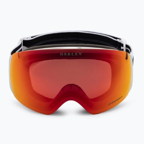 Oakley Flight Deck M bianco opaco/prizm snow torch iridium occhiali da sci