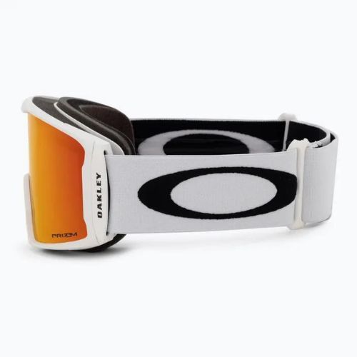 Oakley Line Miner L bianco opaco/prizm snow torch iridium occhiali da sci