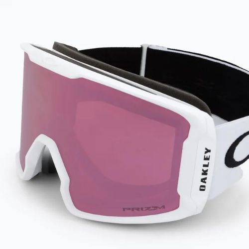 Oakley Line Miner L bianco opaco/prizm oro rosa iridium occhiali da sci