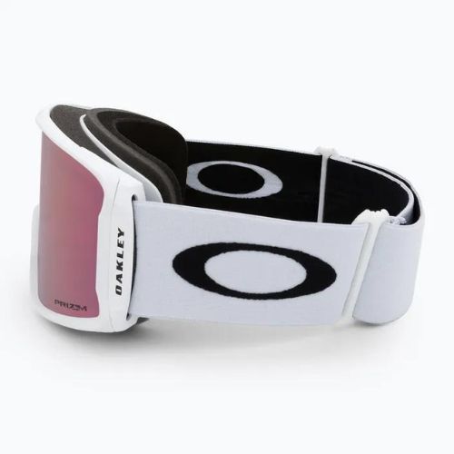 Oakley Line Miner L bianco opaco/prizm oro rosa iridium occhiali da sci