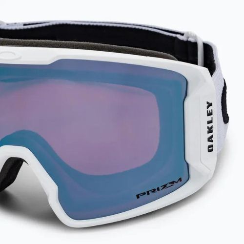 Oakley Line Miner M bianco opaco/prizm snow sapphire iridium occhiali da sci