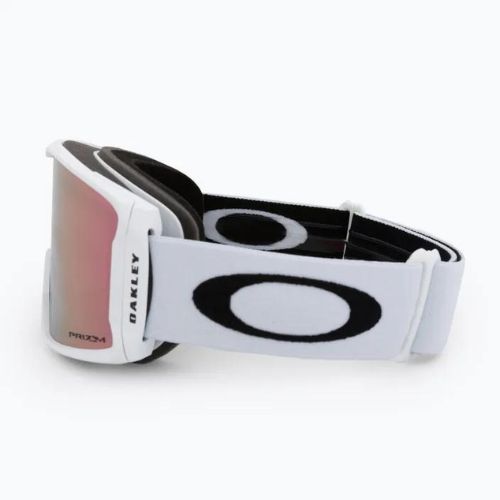 Occhiali da sci Oakley Line Miner M bianco opaco/prizm oro rosa iridium