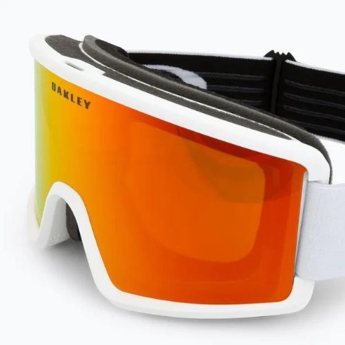 Occhiali da sci Oakley Target Line M bianco opaco/iridio fuoco