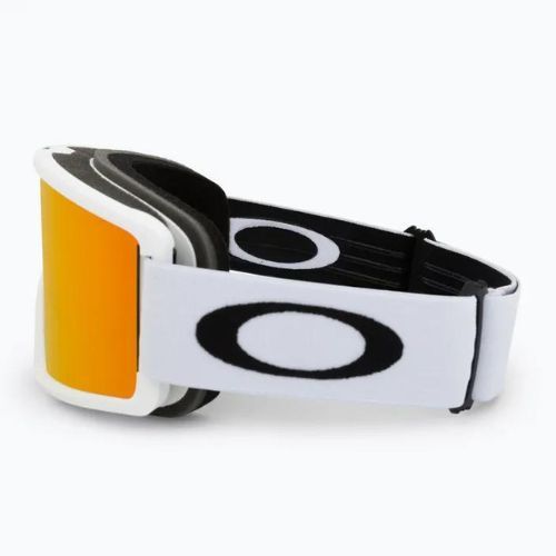 Occhiali da sci Oakley Target Line M bianco opaco/iridio fuoco
