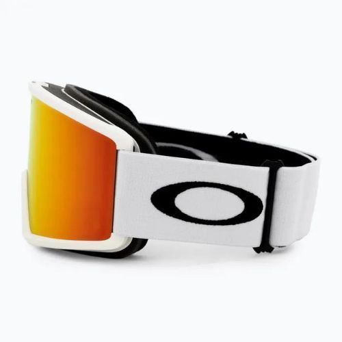 Occhiali da sci Oakley Target Line L bianco opaco/ iridium fuoco
