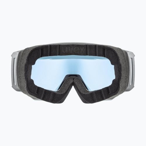 UVEX Athletic FM occhiali da sci rhino mat/specchio argento blu